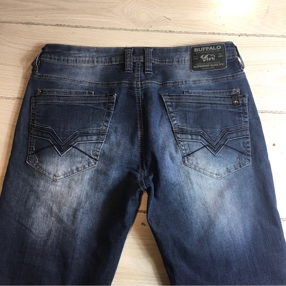 Buffalo David Bitton Driven-X Basic Straight Stretch Denim  Jeans Sz 34×32 - Picture 2 of 10